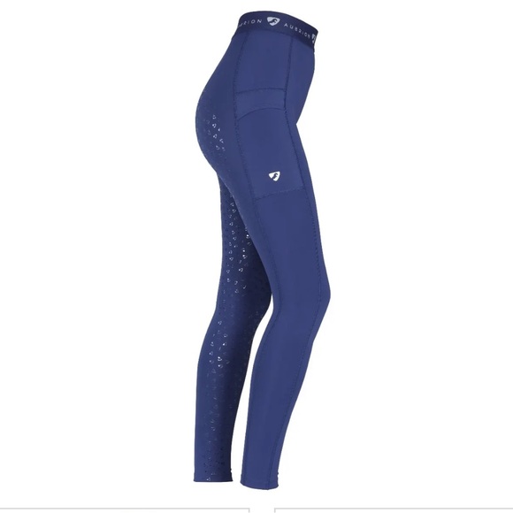 NWT Shires Aubrion Dutton Ladies Navy Riding Tights Equestrian Size XXS US 2 - Picture 1 of 13